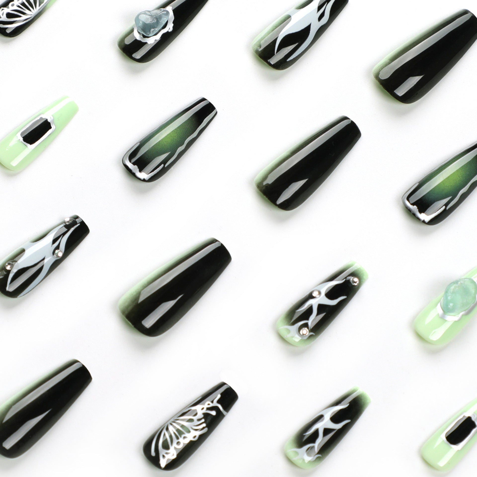 Wholesale French creative gradient geometric Press-on Nails