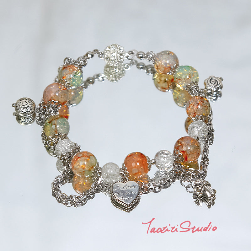 Cuentas de vidrio de ópalo de gradiente roto de 300pcs10mm de 300pcs10mm