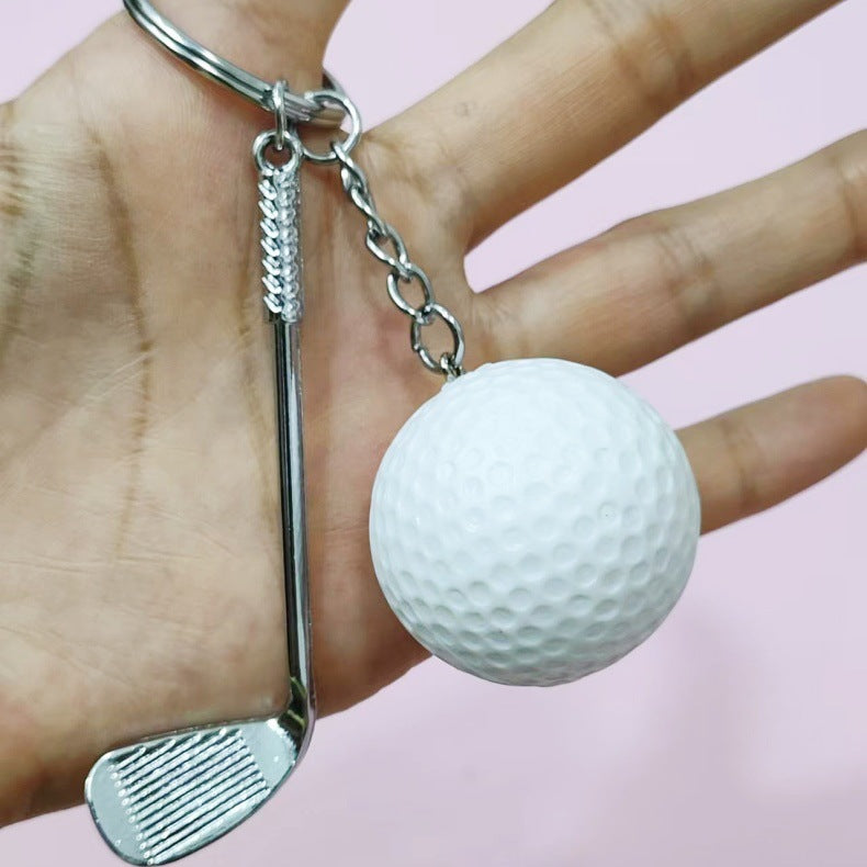 Wholesale Stainless steel golf creative keychain