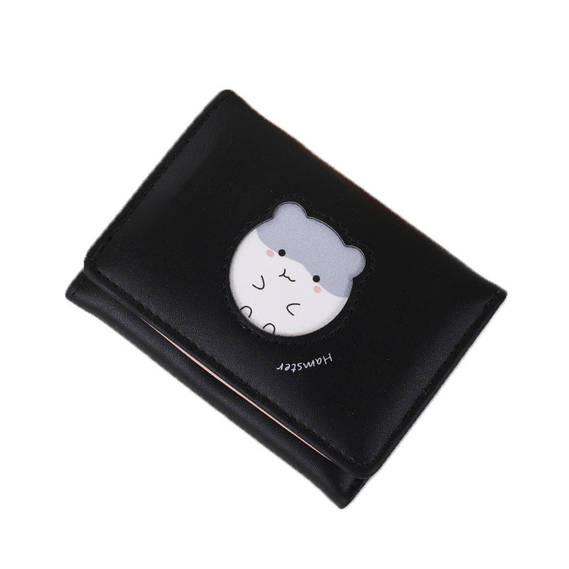 Wholesale Short Pu Cartoon Cute Ladies Coin Purse with Multiple Card Slots
