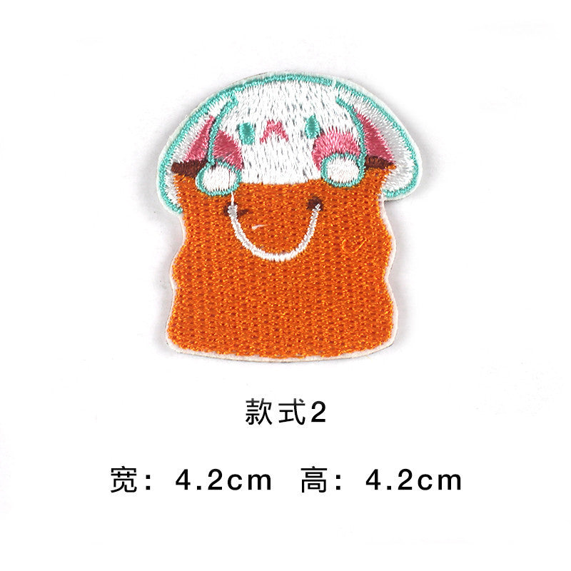 Wholesale Cloth Embroidery Patches Cartoon Animal Designs Self Adhesive Decorative Fashion Accessory For Clothing Towel DIY