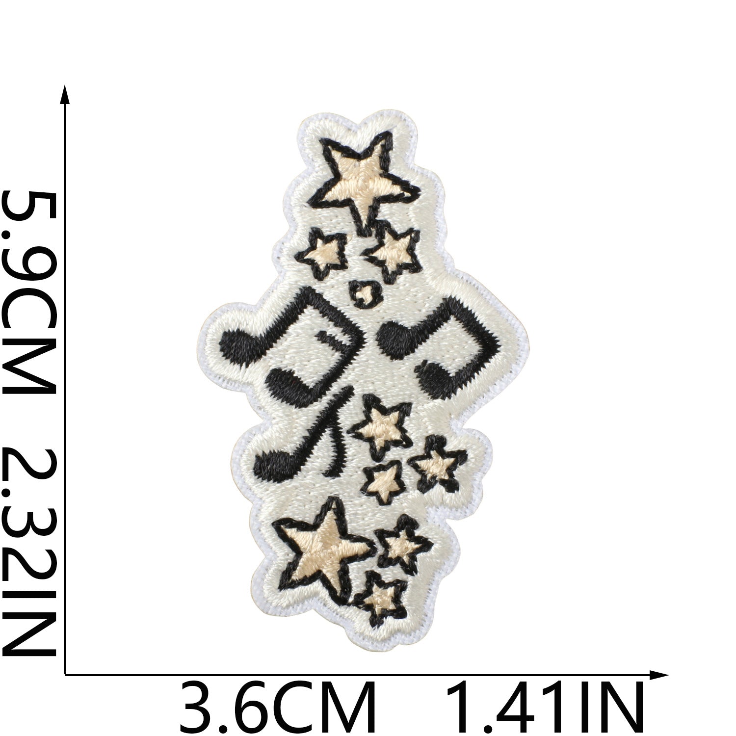 Wholesale Music Note Embroidered Patches For Clothing DIY Repair Decorative Self Adhesive Craft Accessory
