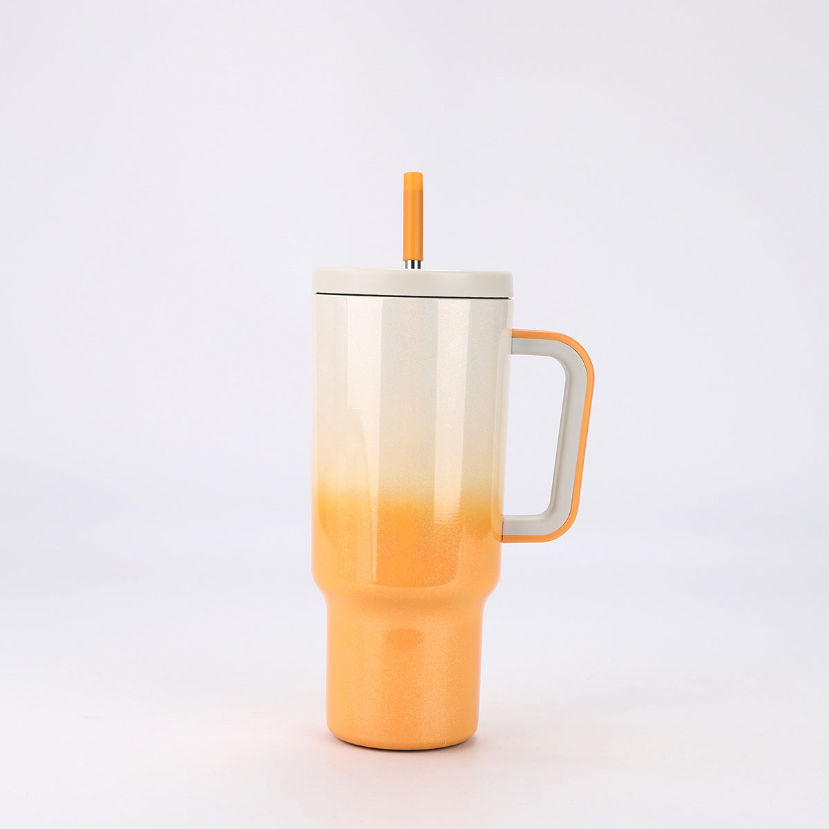 Wholesale 40oz Rainbow Paint Car Cup 304 Stainless Steel Insulation Portable Large Capacity Vacuum Straw Ice Cup