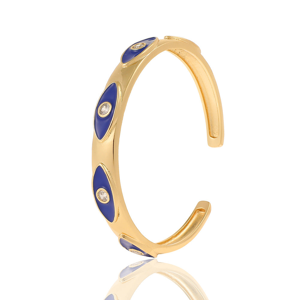 Wholesale Drip Oil Evil Eye Personality Bracelet