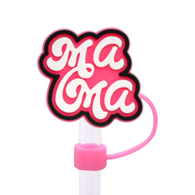 Wholesale  Random 100pcs/pack  Mother' s Day dust plug straw cap   Straw Tube Cap