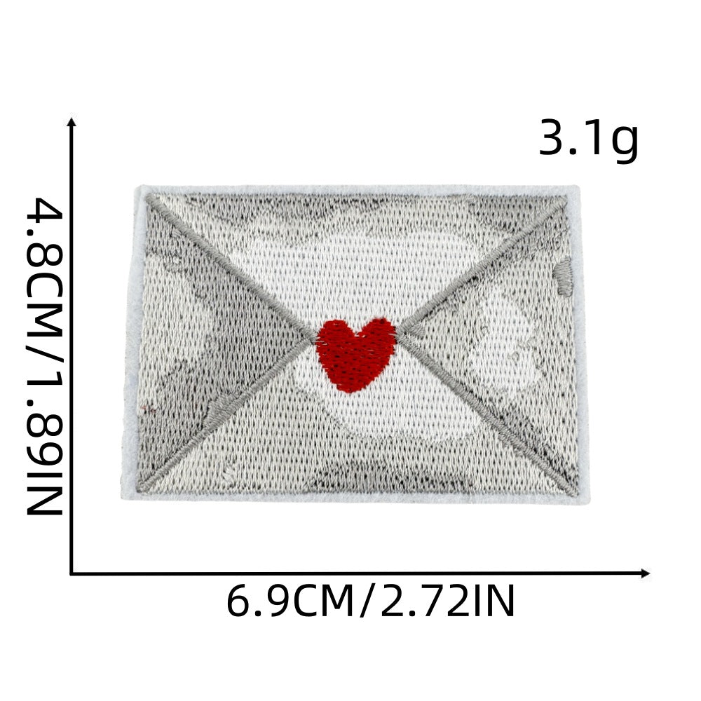 Wholesale Cartoon Pink Heart Cloth Patch Red Lip DIY Patches