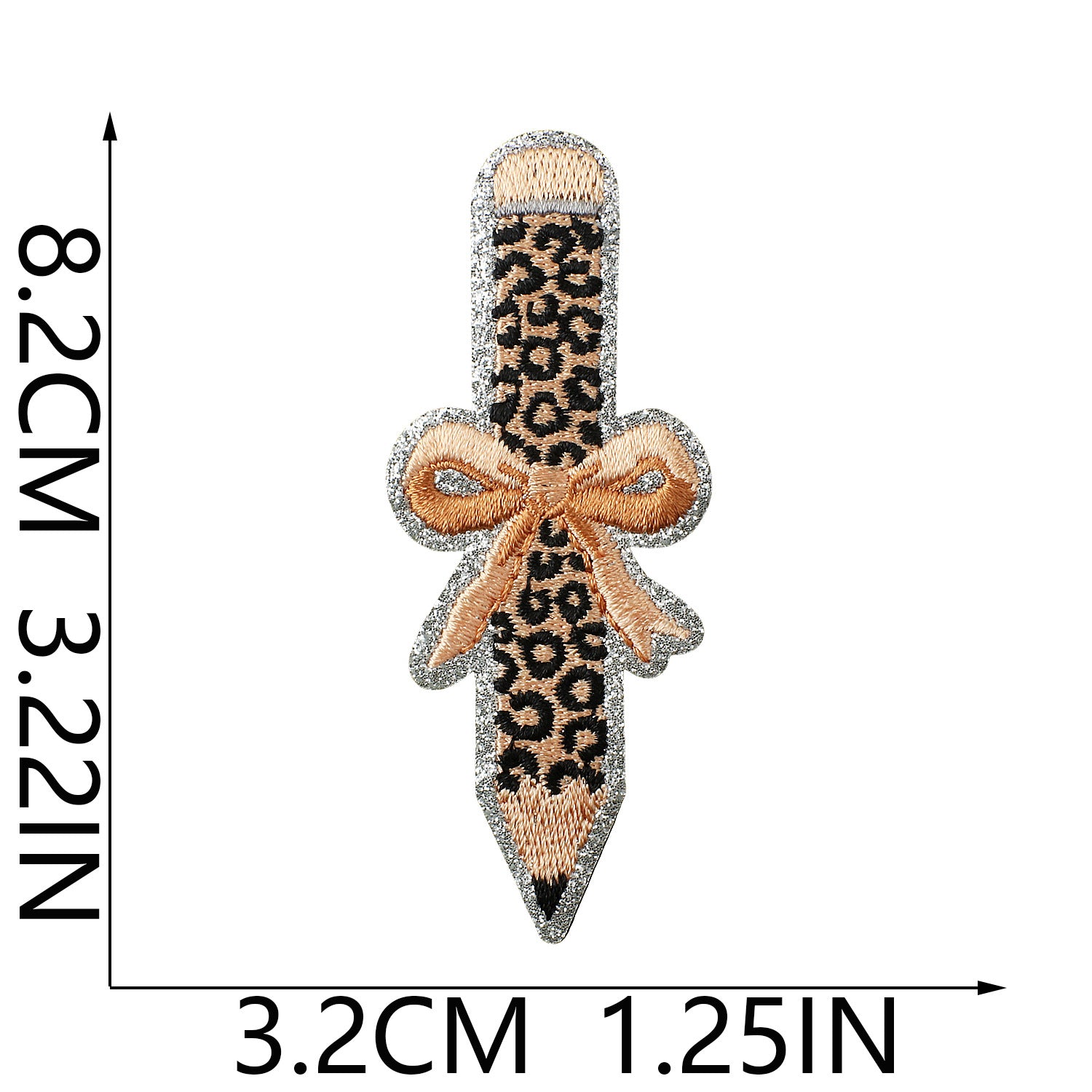Wholesale Bow Pencil Theme Iron On Embroidery Patch Decorative Casual Clothing Accessory