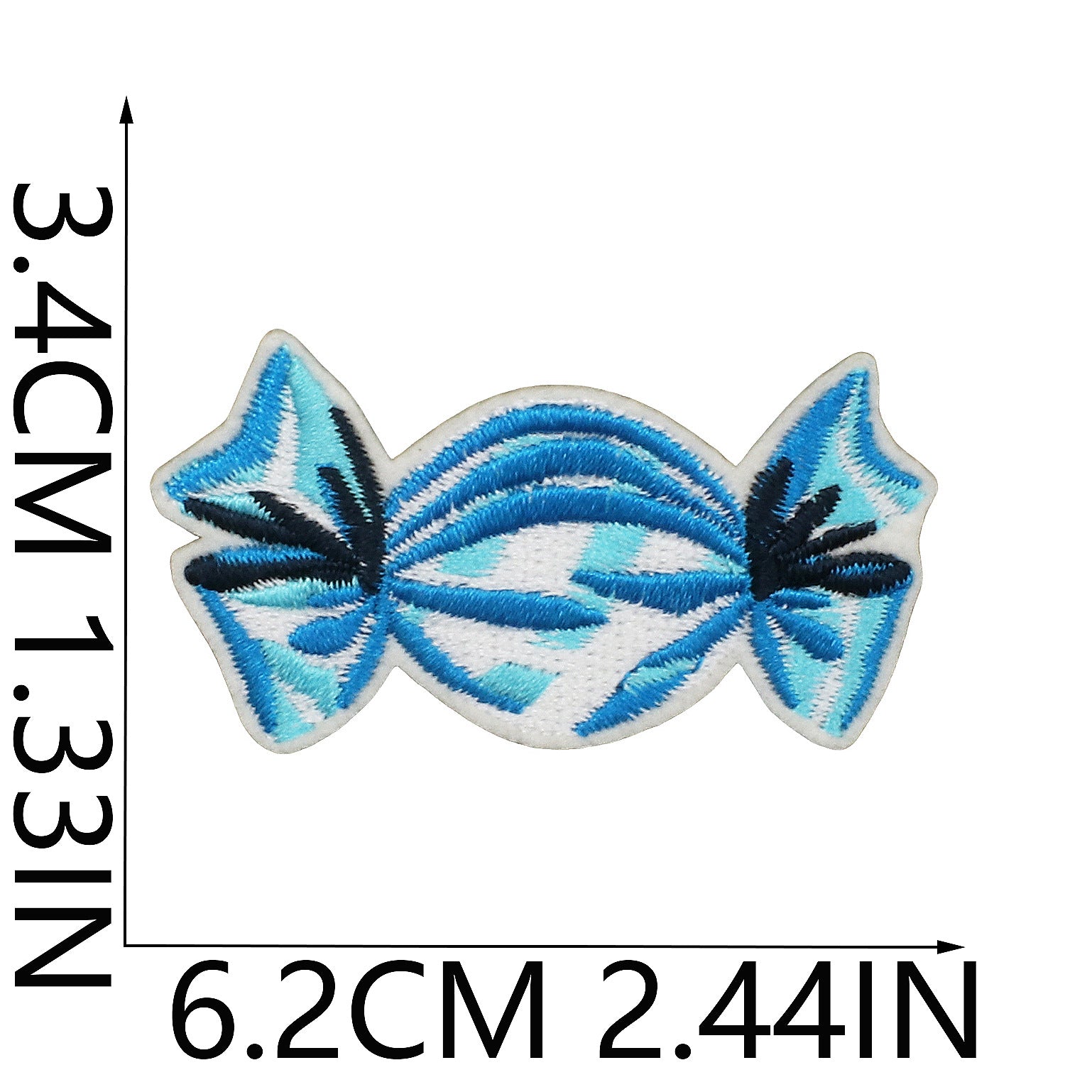 Wholesale Blue and white Christmas embroidered DIY Patches