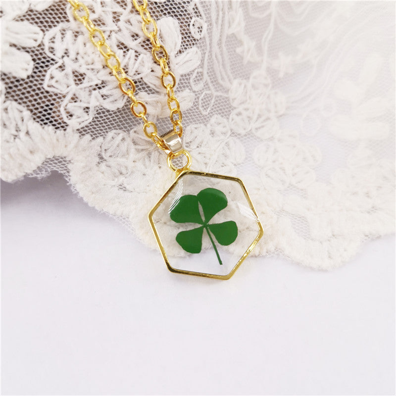 Wholesale 6pcs Natural Real Flower Specimen Resin Necklace