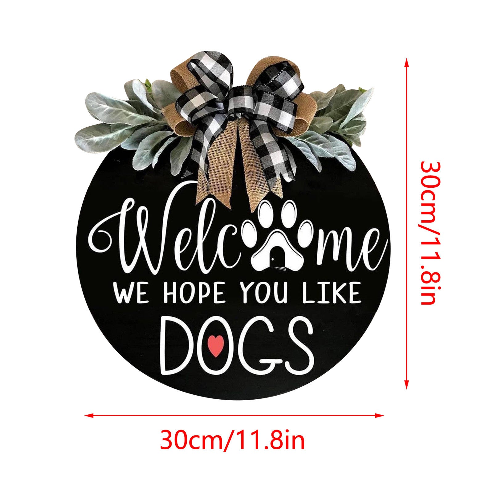 Wholesale Wreath Front Decoration Circular Welcome Wooden Door Signs