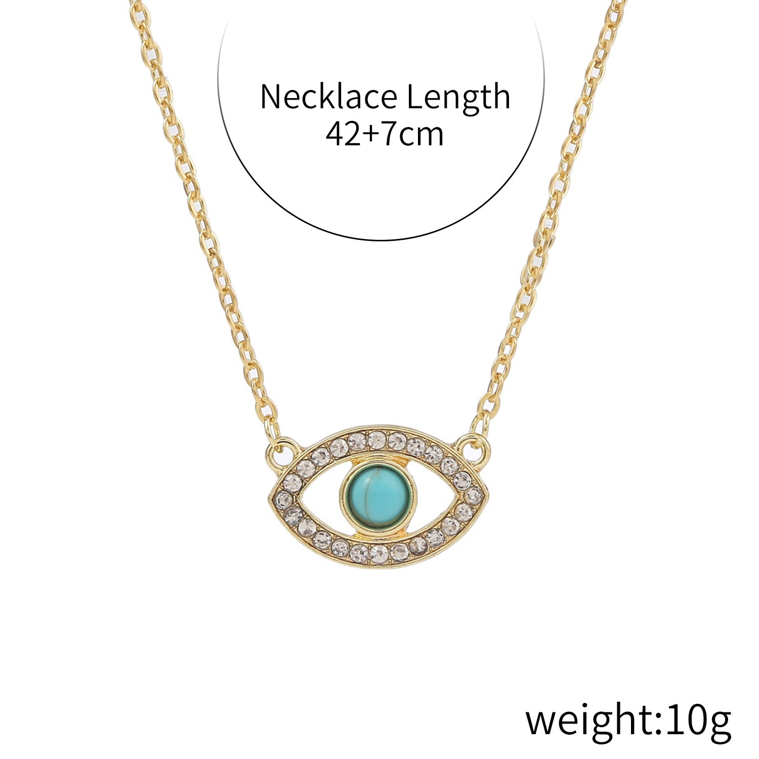 Wholesale Devil' s Eye Pendant Multi-Layer Necklace