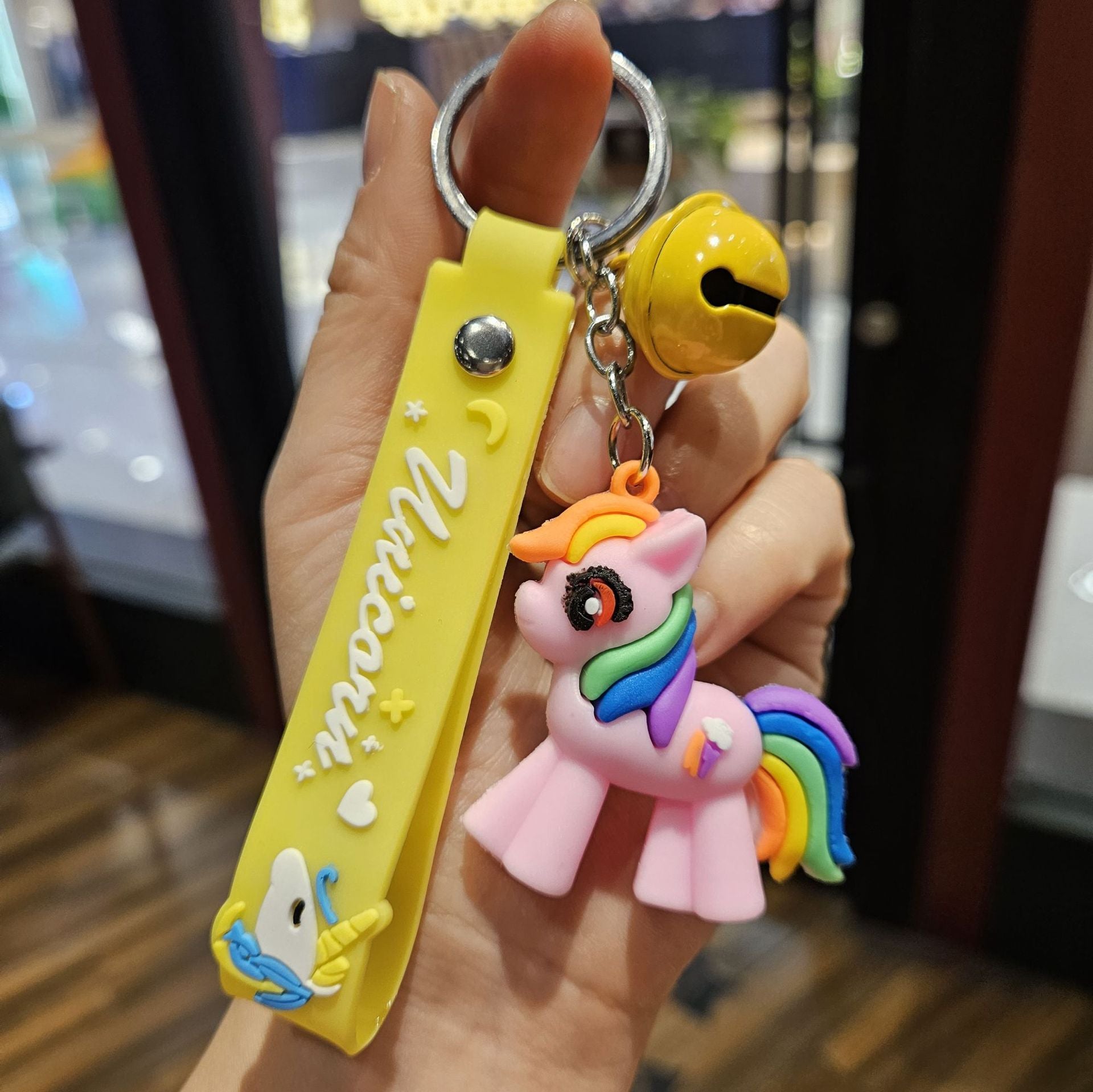 Wholesale Cartoon cute colored horsehide keychain OLY Exclusive