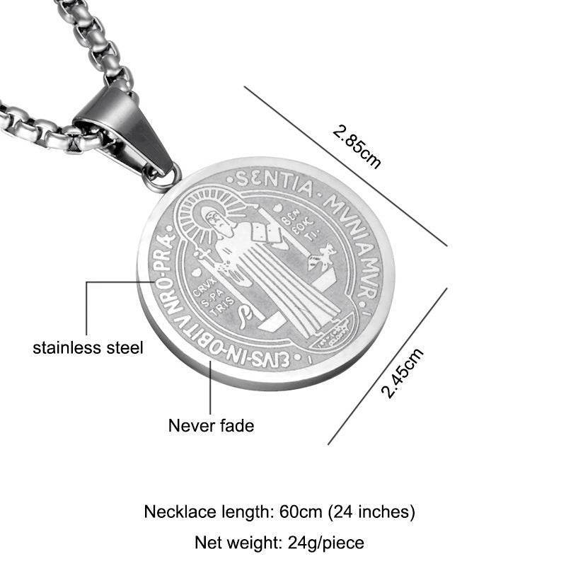 Wholesale Stainless Steel Small Round Brand Necklaces