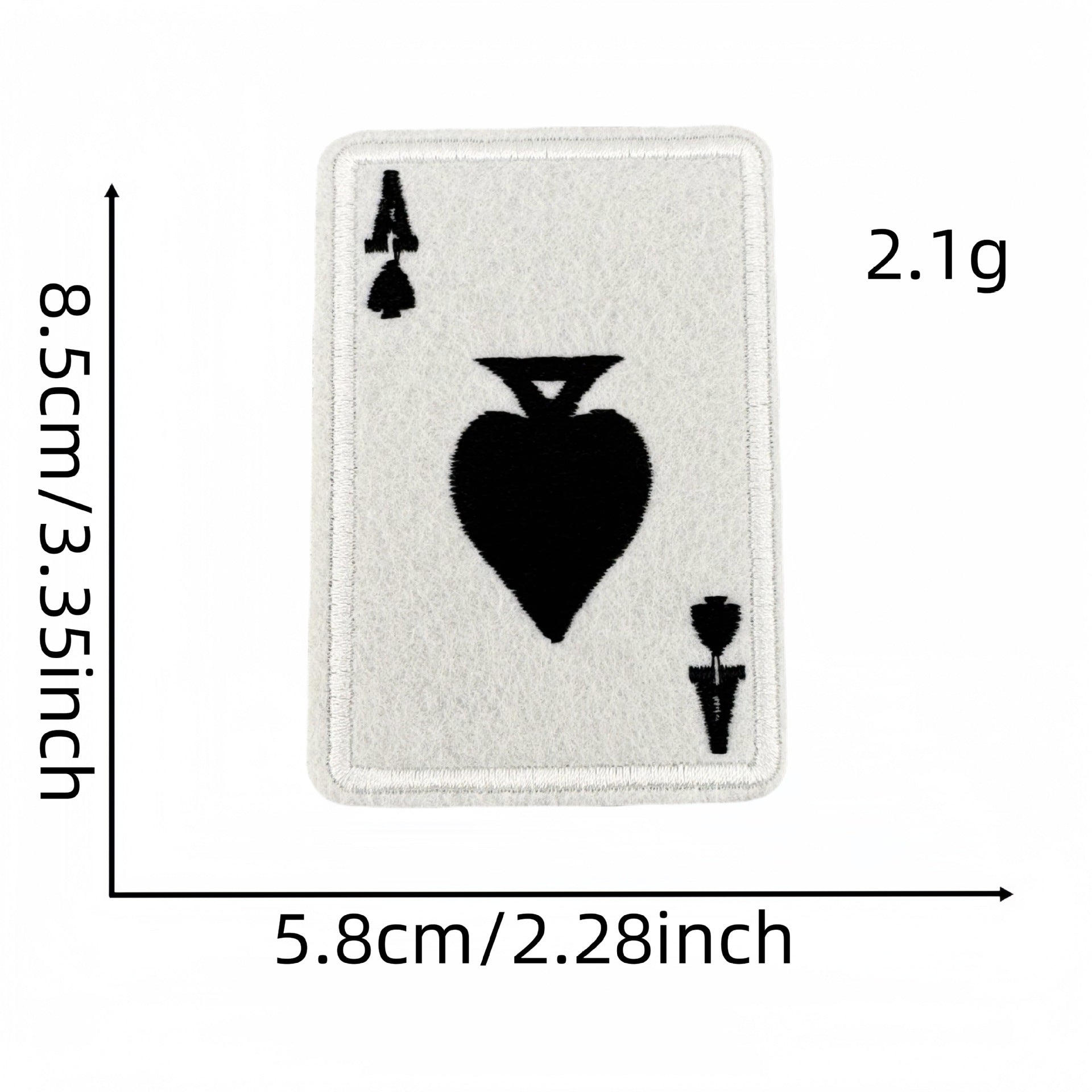 Wholesale  Poker Series Embroidery Cloth Stickers Love Heart Decoration DIY  Patch