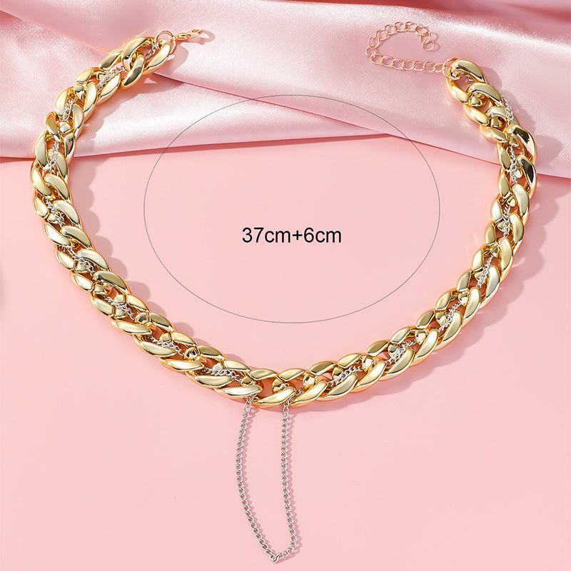 Wholesale Double-layered Punk Style Versatile Clavicle Chain
