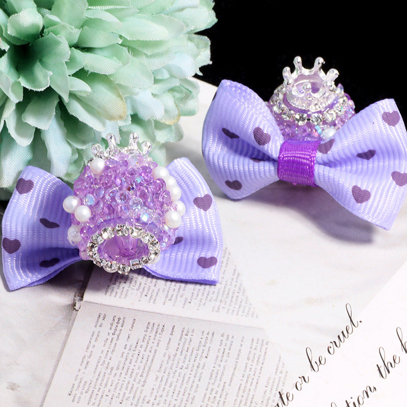 Wholesale 3pcs Bow Beads With Straight Holes Crystal Beads