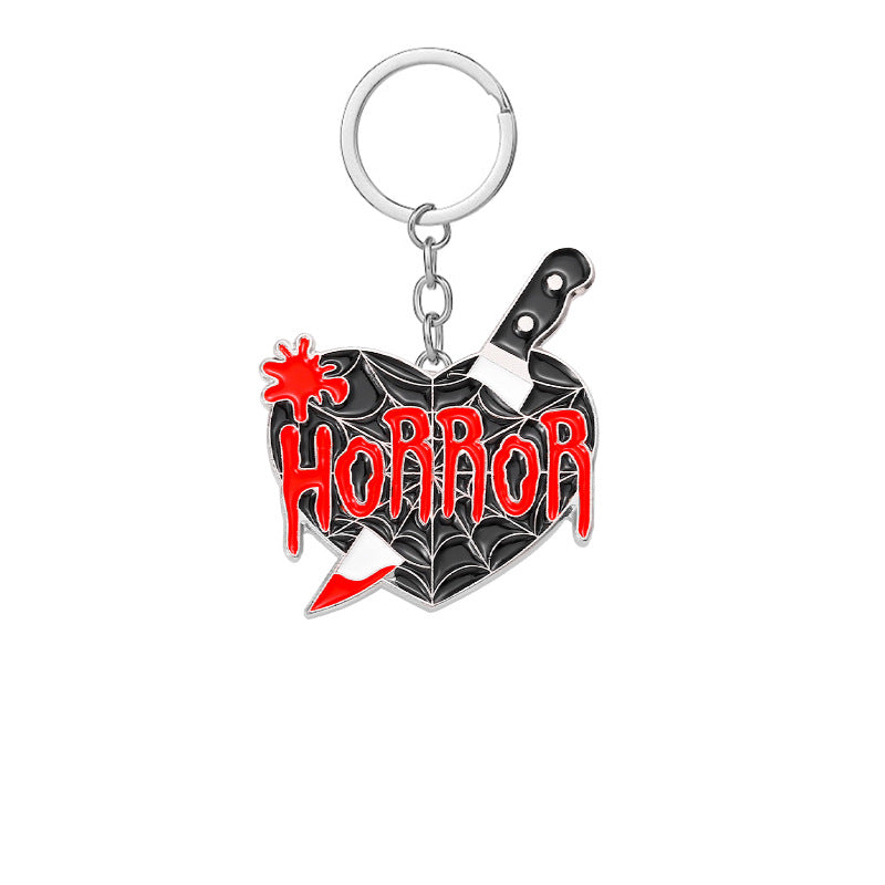 Wholesale 100pcs/pack Pentagram Bat Zinc Alloy Keychains