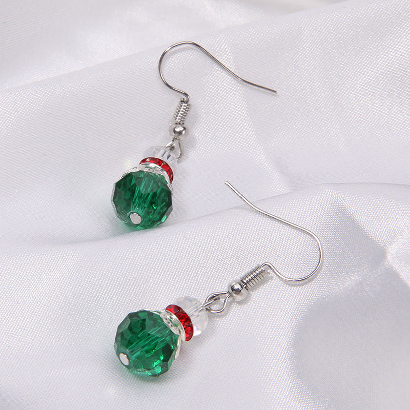 Wholesale Christmas Series Fashion Alloy Christmas Tree Old Man Bell Elk Candy Cane Earrings