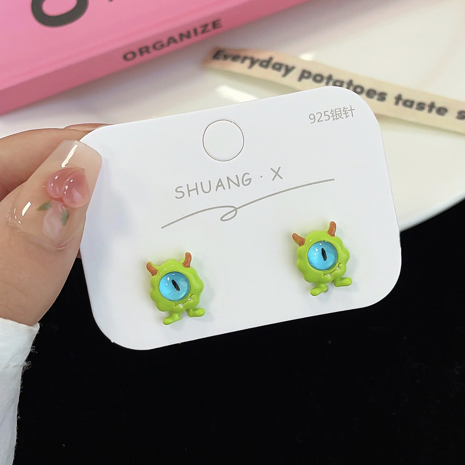 Wholesale Cute Big Eyed Monster Alloy Earrings