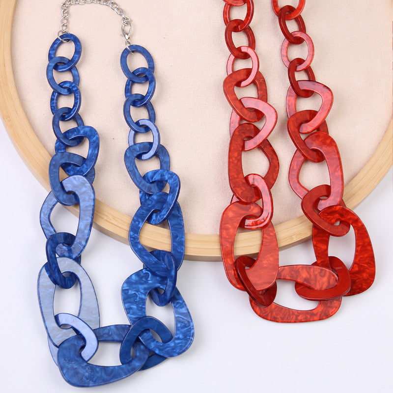 Wholesale Bohemian Acrylic Necklace Sweater Chain
