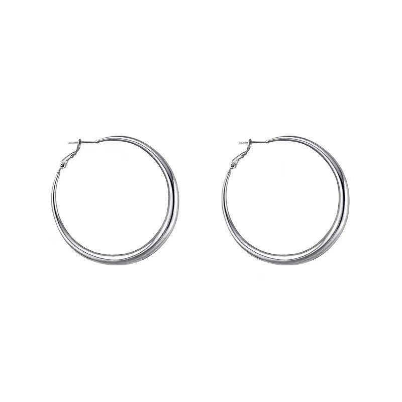 Wholesale Minimalist geometric metal hoop earrings