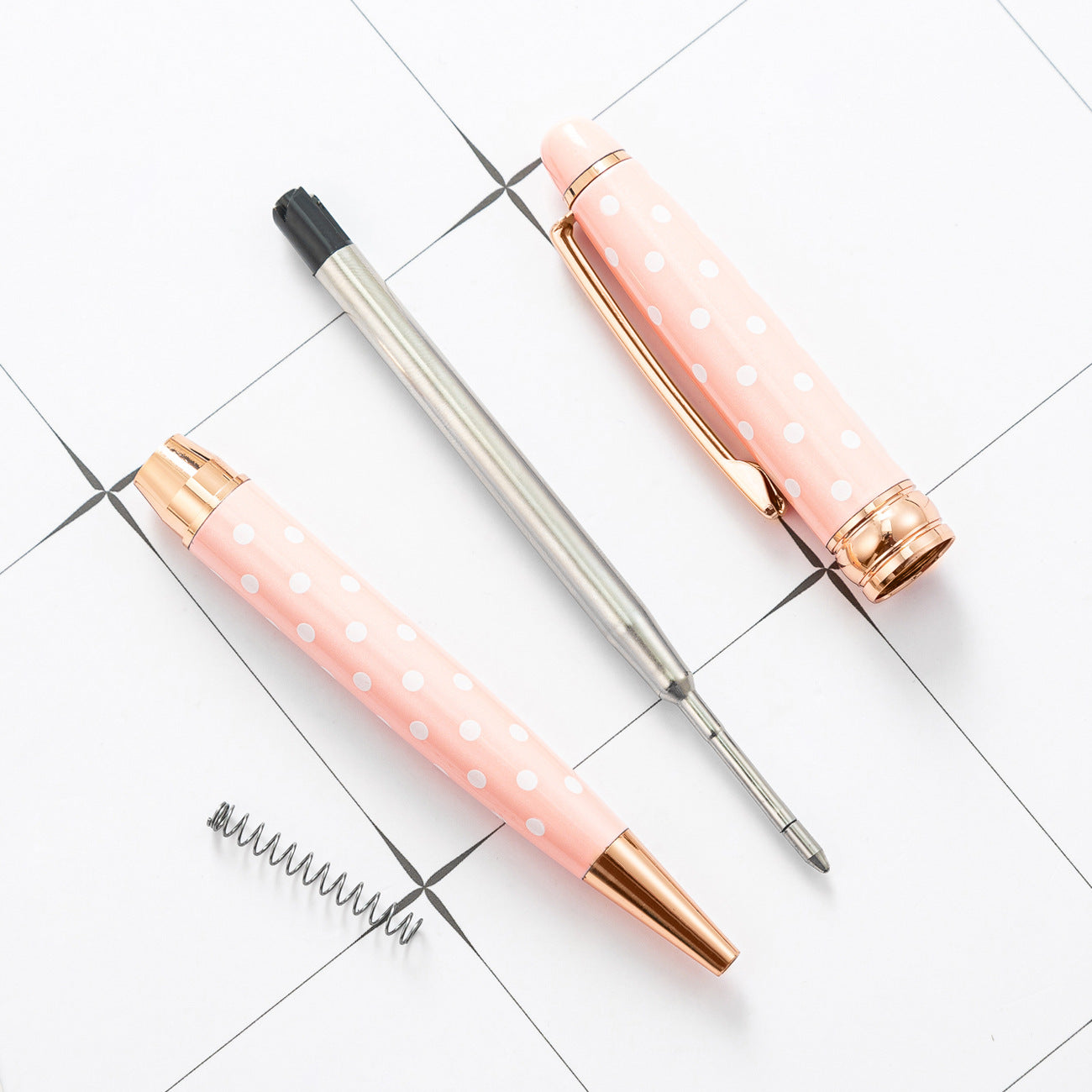 Whoelsale Pens Cute Dot Metal Pen Fashionable Office Pen