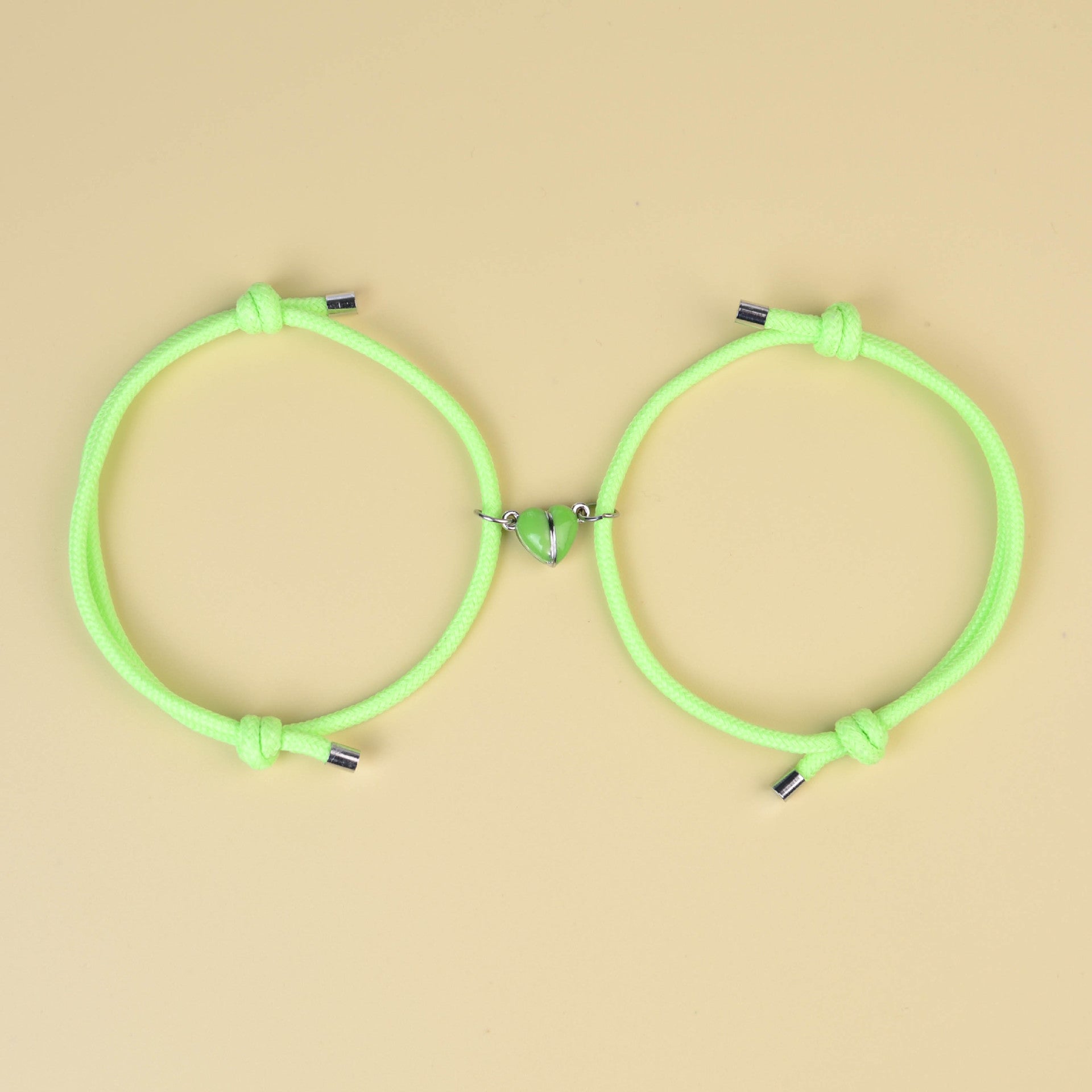 Wholesale Luminous  Magnet Suction Couple Woven Bracelet