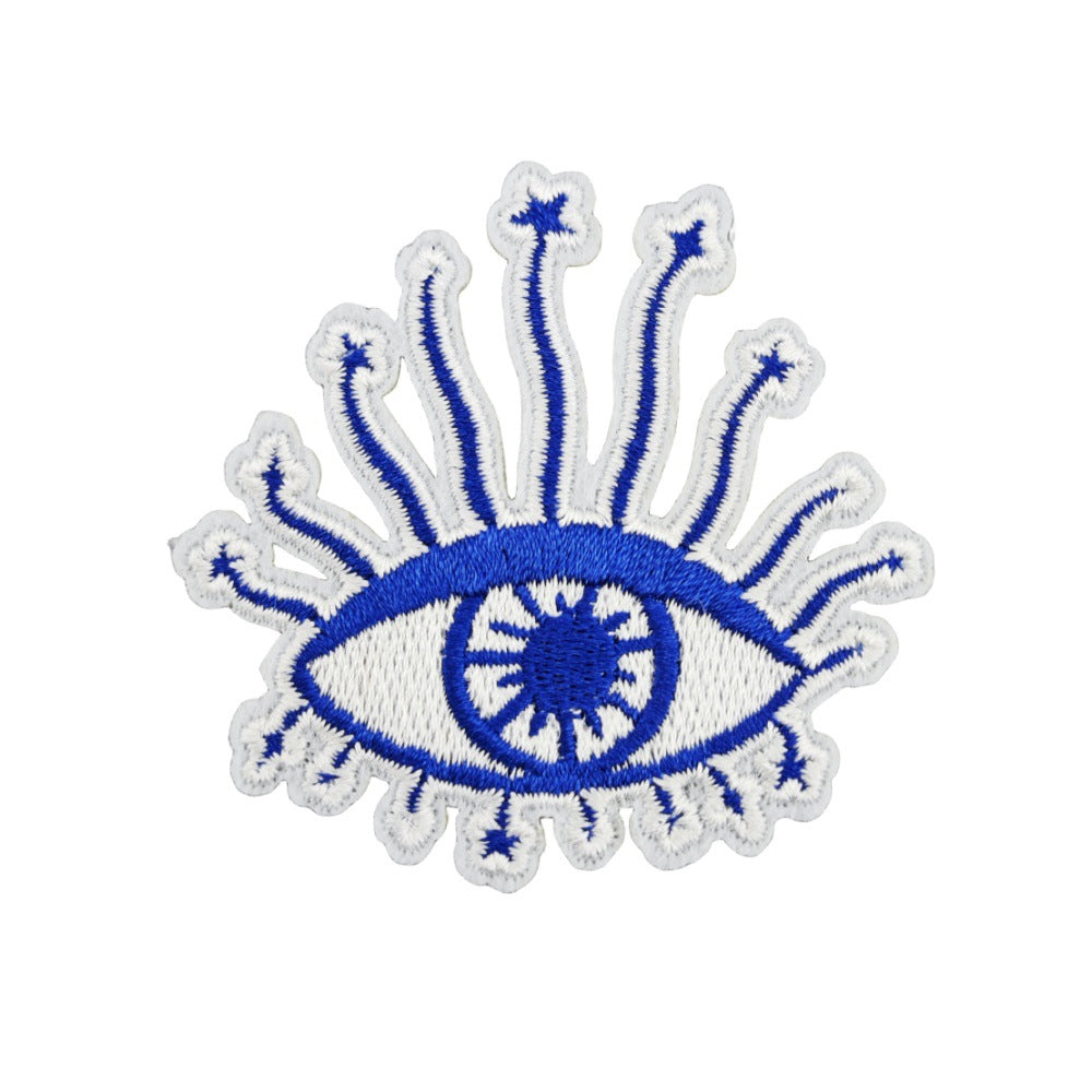 Wholesale Polyester Thread Evil Eye Embroidered Patch Decorative Sew On Applique For DIY Craft Home Decor And Fashion Accessory