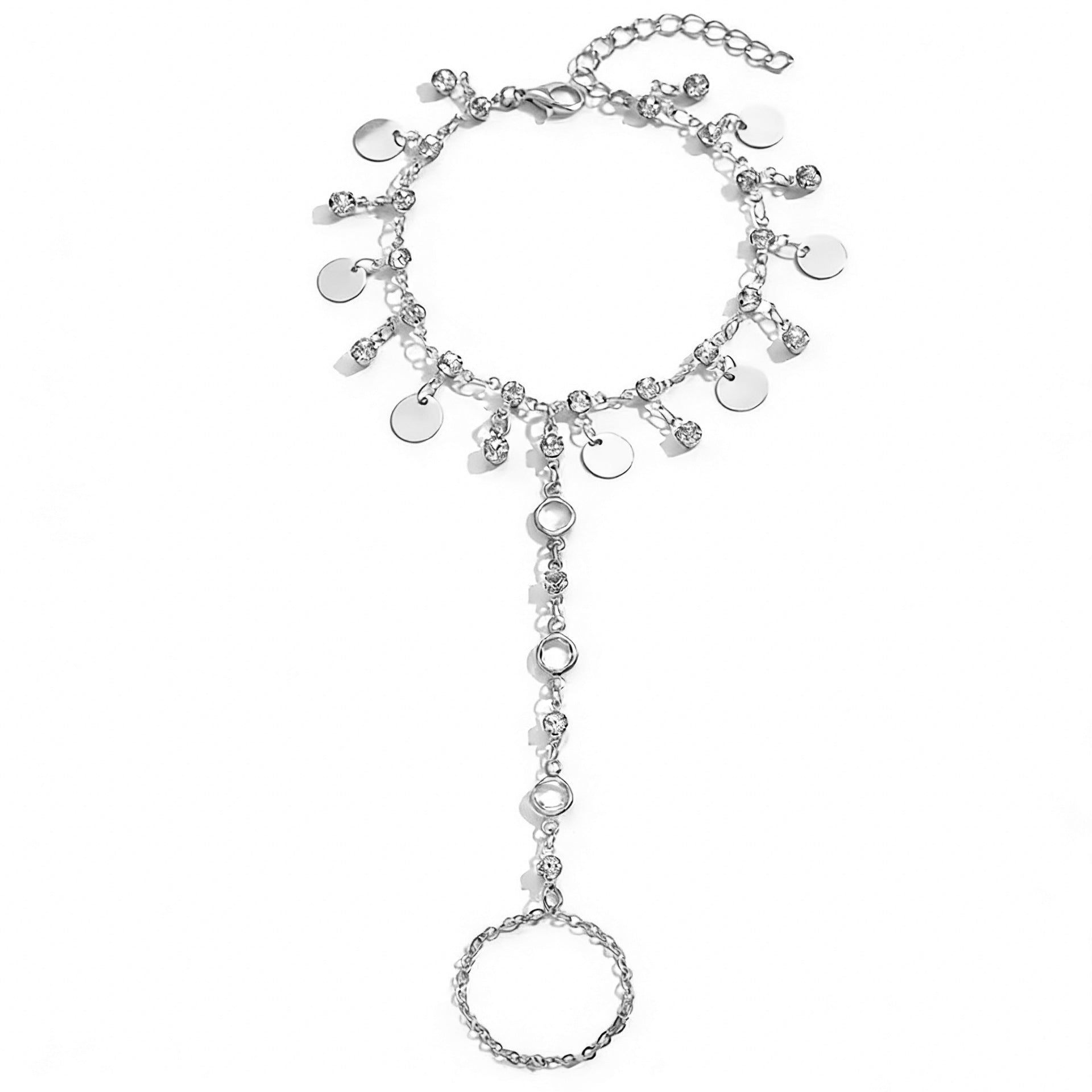Wholesale Sequin Tassel Rhinestone Finger Chain Hand Jewelry For Women Stylish Everyday Fashion Accessory