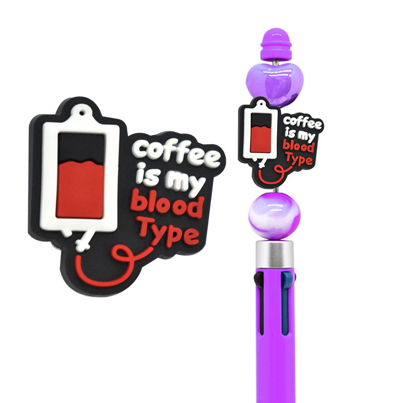 Wholesale Random100pcs Coffee Milk Tea Cup Beaded Lanyard Soft Rubber Focal Beads