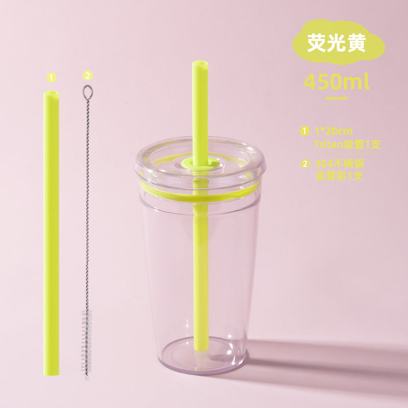 Wholesale Candy colored straw water cup