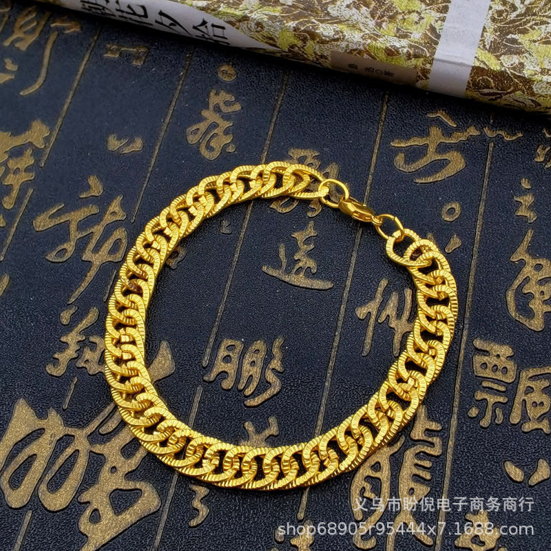 Wholesale Simulated Gold Chain Tycoon Photo Props Hip-hop Style Domineering Men's Big Gold Necklace
