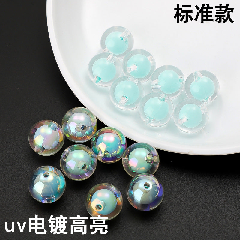 Cuentas de colores de resina de 100 piezas al por mayor