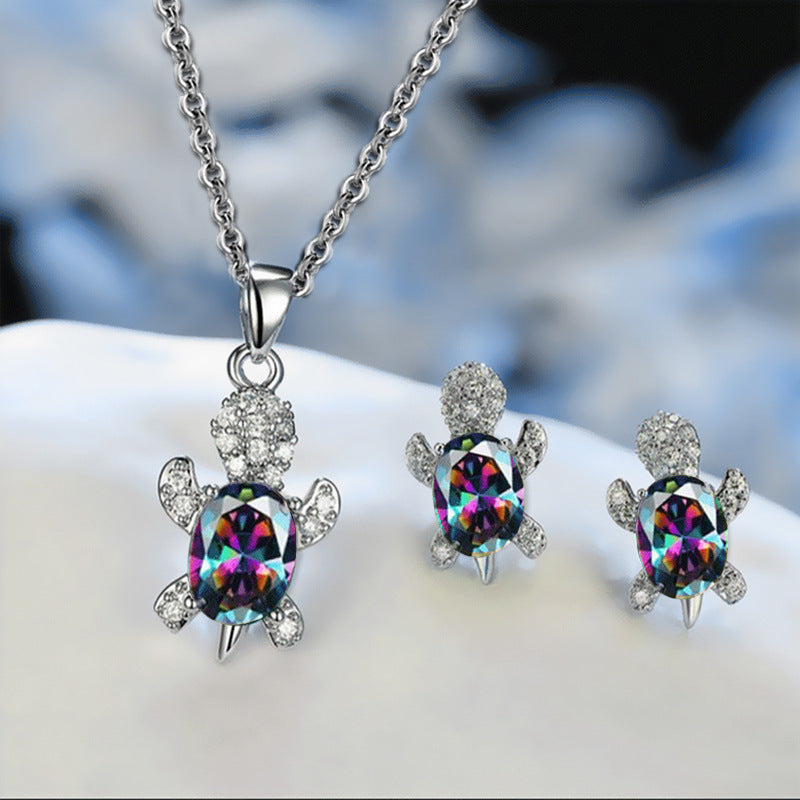 Wholesale Niche Turtle Versatile High-end Necklace Jewelry Set
