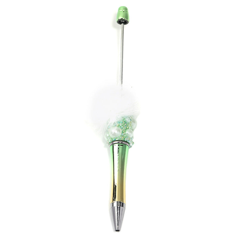 Wholesale 5pcs Creative Pearl Ball DIY Bead Sparkling Bubble Ball Spinning Ballpoint Pen
