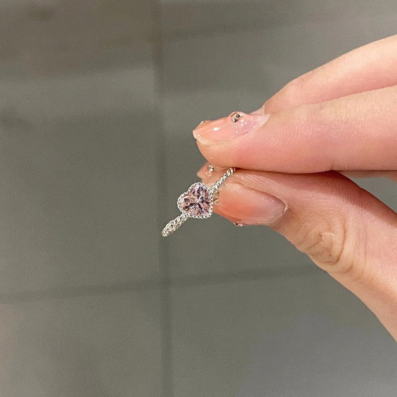 Wholesale Dopamine Love Colored Zircon Open Ring