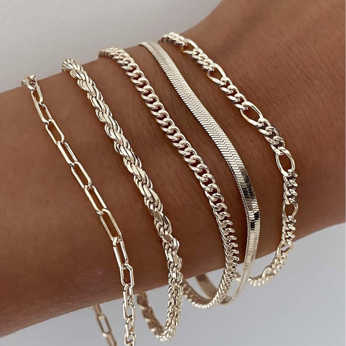 Wholesale suit Jewelry Personalized Bracelet New Alloy Combination Bracelet Six-piece Set