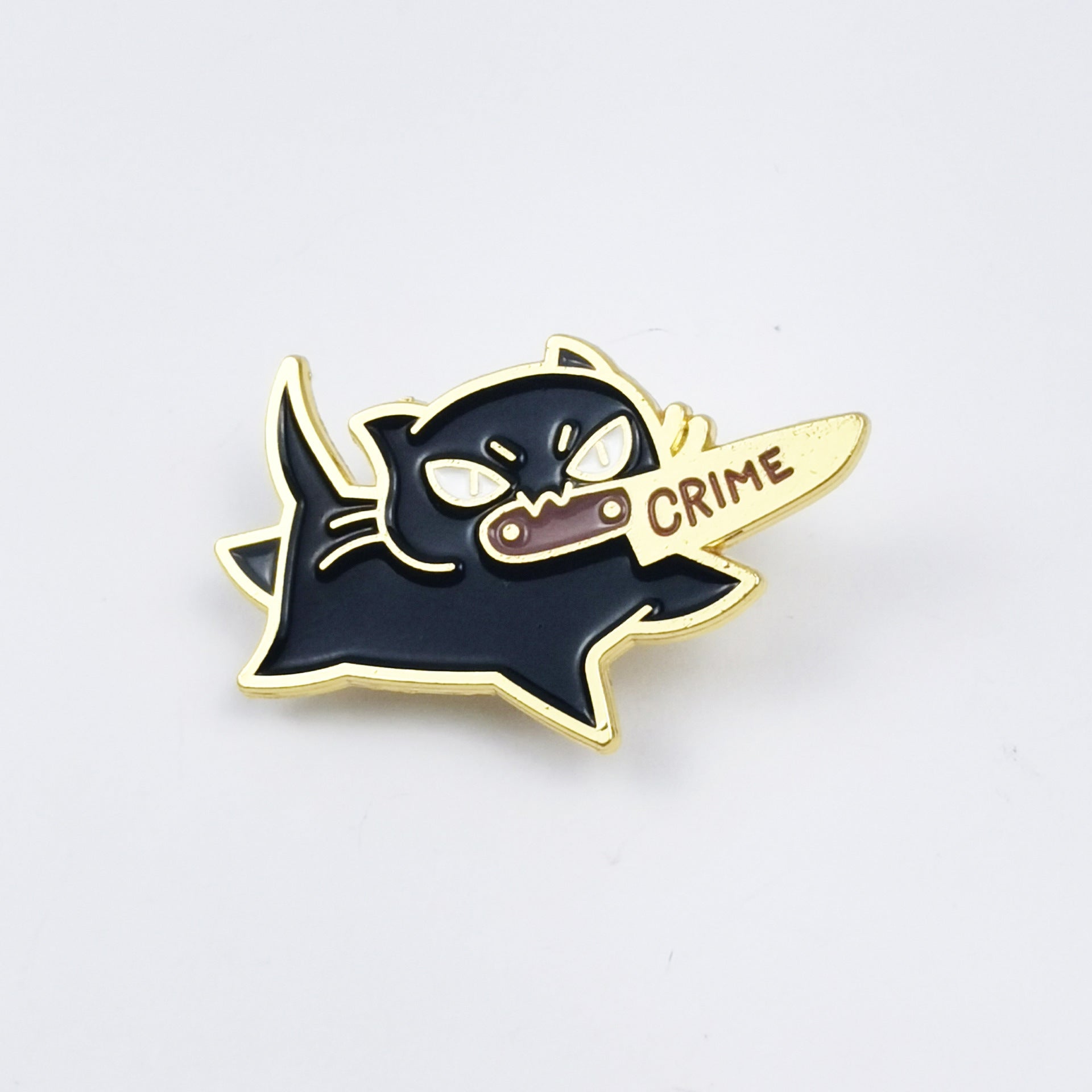 Wholesale Cute black cat cartoon English letter alloy badge brooch