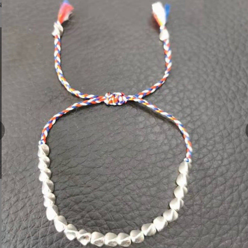 Wholesale Braided Special-shaped Copper Beads Pull Tassel Bracelet