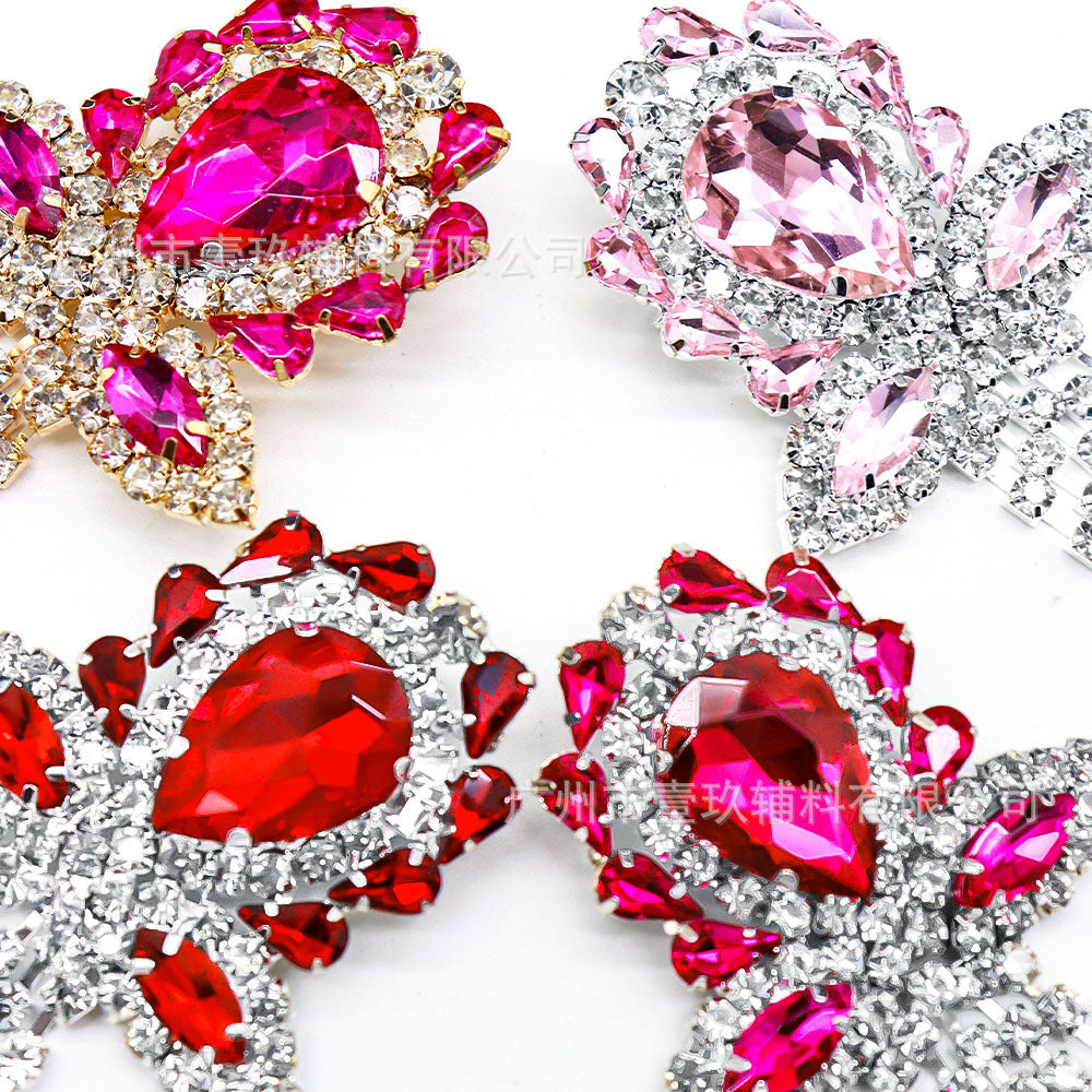 Wholesale 5. 5CM Waterdrop Diamond Crystal Tassel DIY Patches