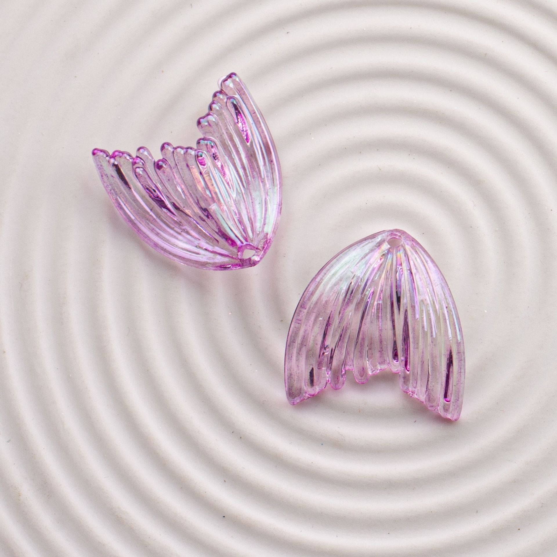 Wholesale UV Coated Mermaid Fish Tail Acrylic Loose Beads