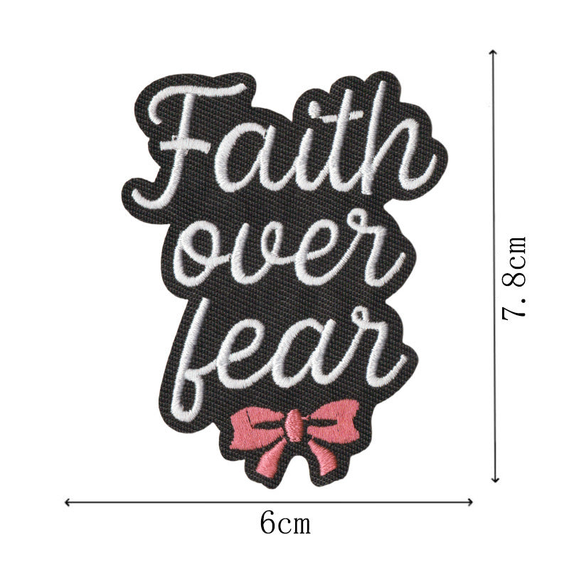 Wholesale Alphabet Women Empowerment Slogan Embroidered Patch