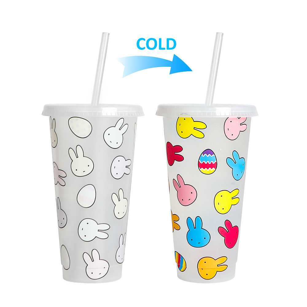 Wholesale Easter Single Layer PP Plastic Color Changing Cup