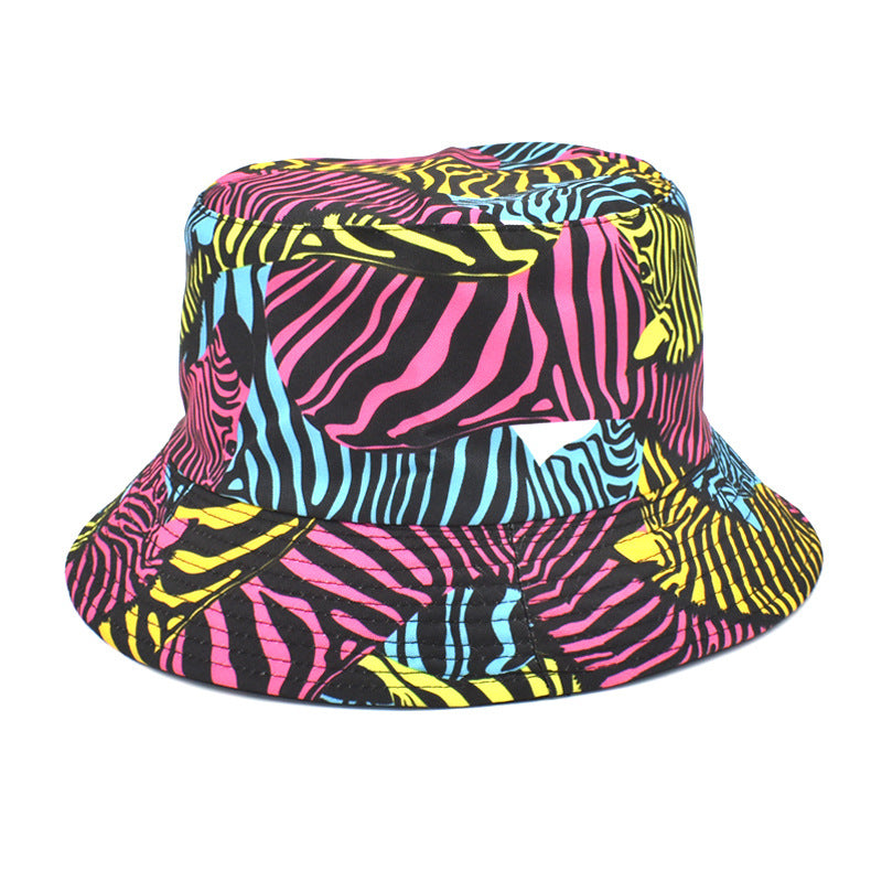 Wholesale Tie-dye Double-sided Outdoor Sunshade Printed Bucket Hat