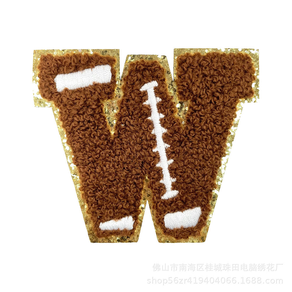 Wholesale Teacher S Day Chenille Embroidered Letter Bow Patch Set Self Adhesive Iron On DIY Decor For Shoes And Hats