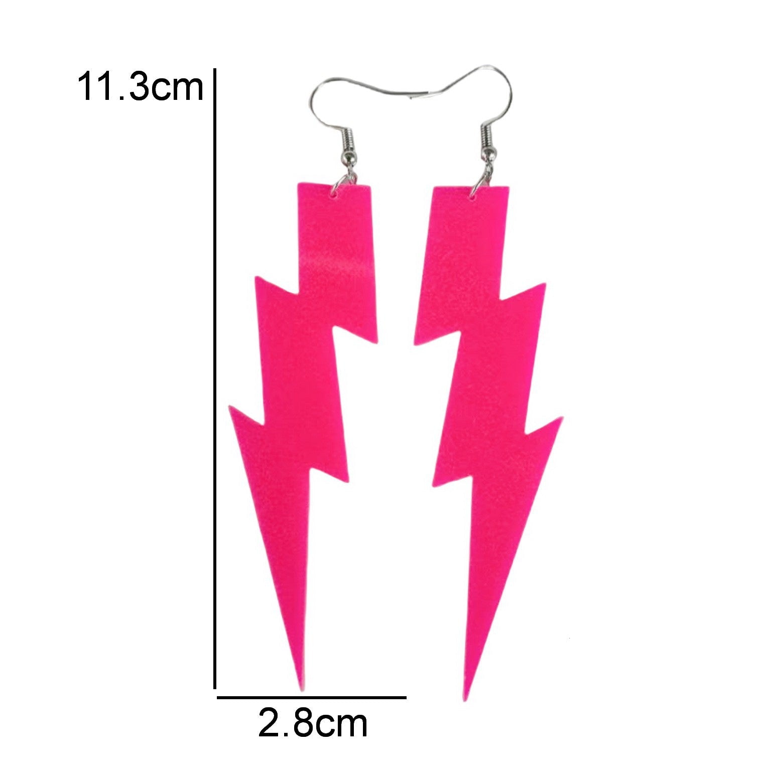 Wholesale Fluorescent Five-pointed Star Small Lightning Acrylic Earrings