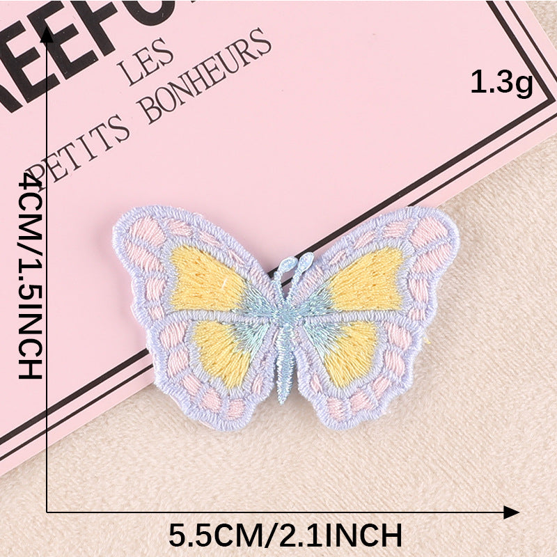 Wholesale Animal colored butterfly embroidery DIY Patches
