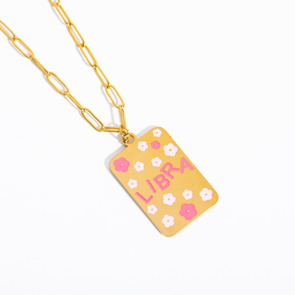 Wholesale Twelve Constellations Stainless Steel Necklace