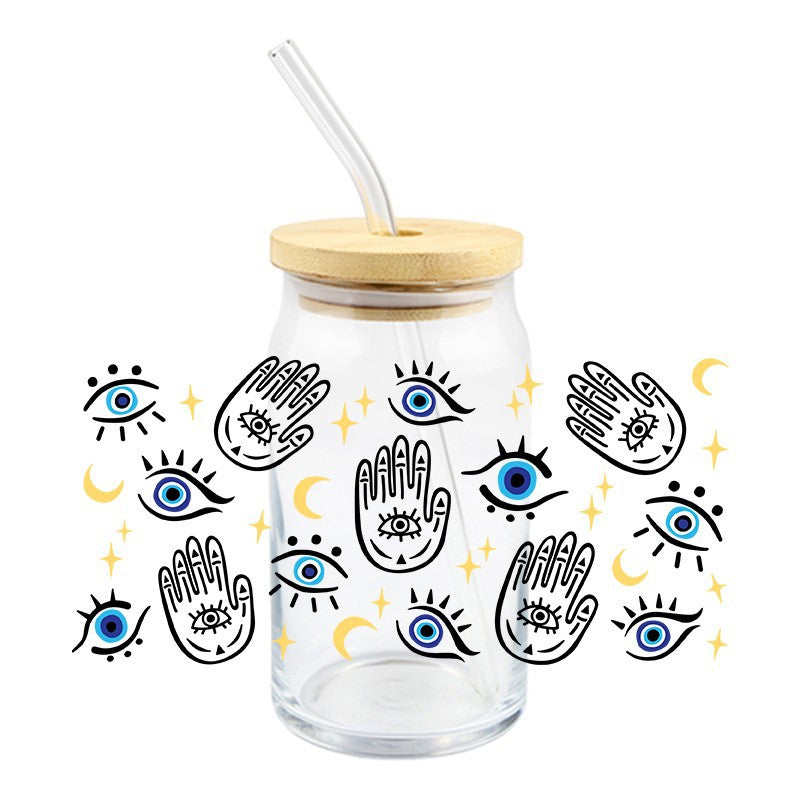 Wholesale 5pcs Devil' s Eye 16oz Cup UV DTF Wraps