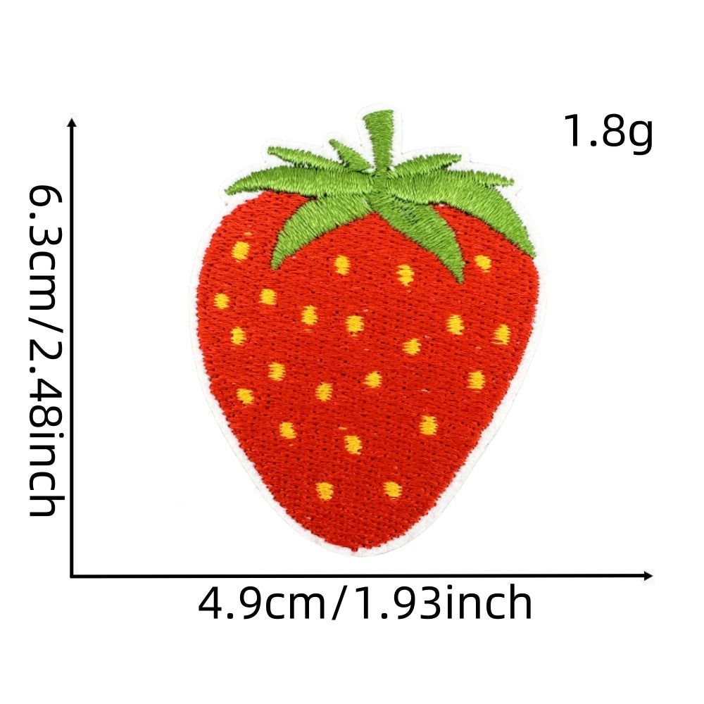 Wholesale Cute Pink Strawberry Cloth Patch Bear Ice Cream Embroidery DIY Patches